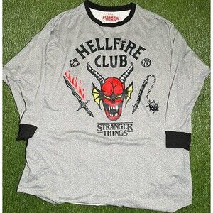 Stranger Things Hellfire Club Graphic Long Sleeve Top/night dress Size L (12-14)